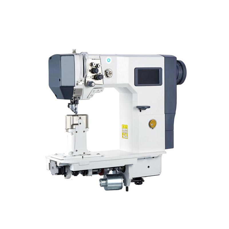 Double Needle Stepper Motor Post Bed Sewing Machine